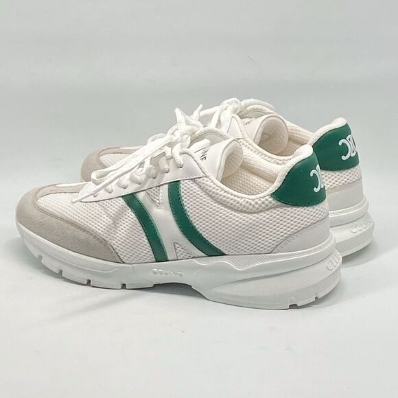 Celine CR-01 Suede-Trimmed Leather and Mesh Sneakers size 37 - Picture 11 of 15